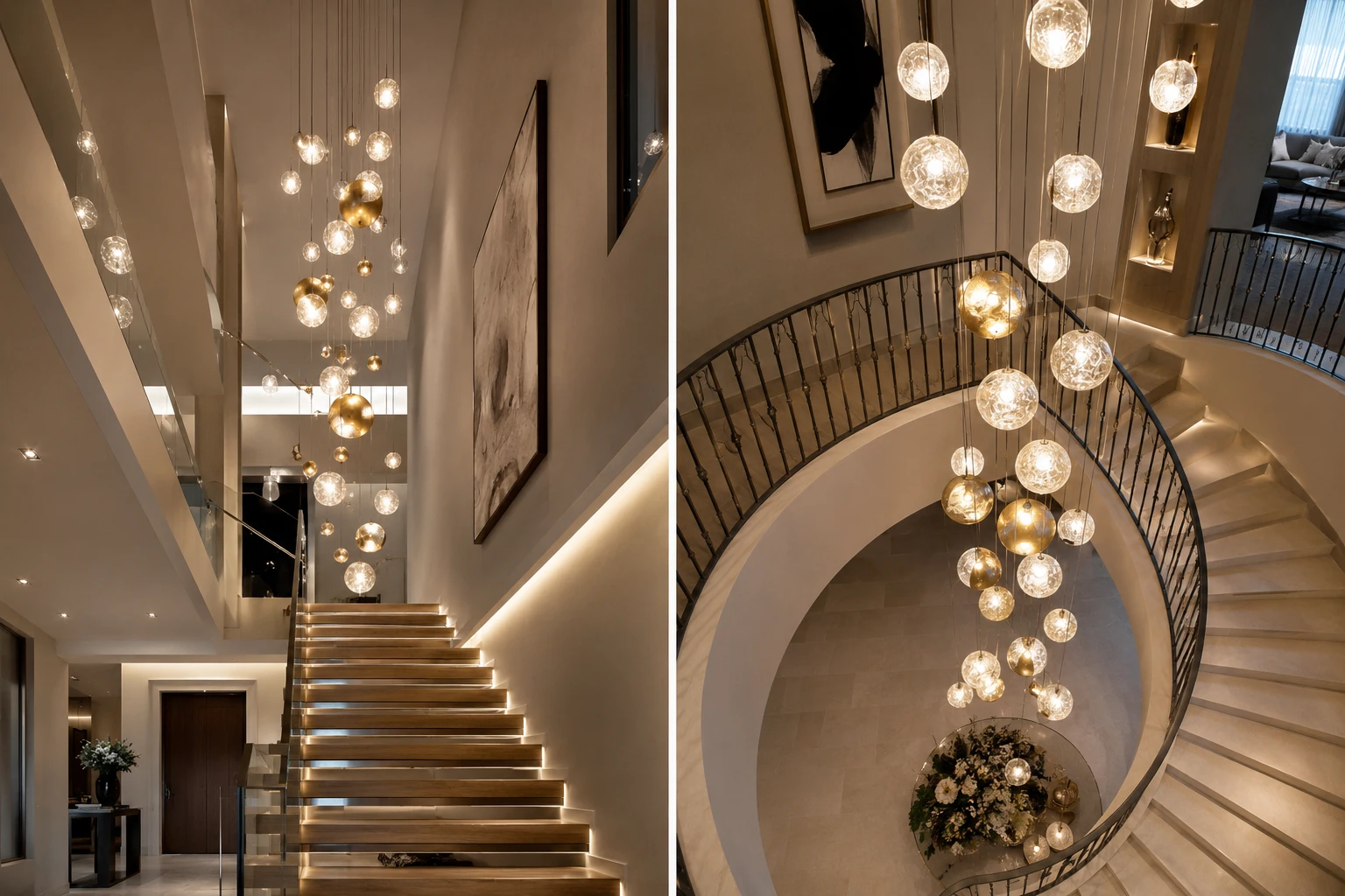 Lampadario per scala interna